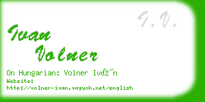 ivan volner business card